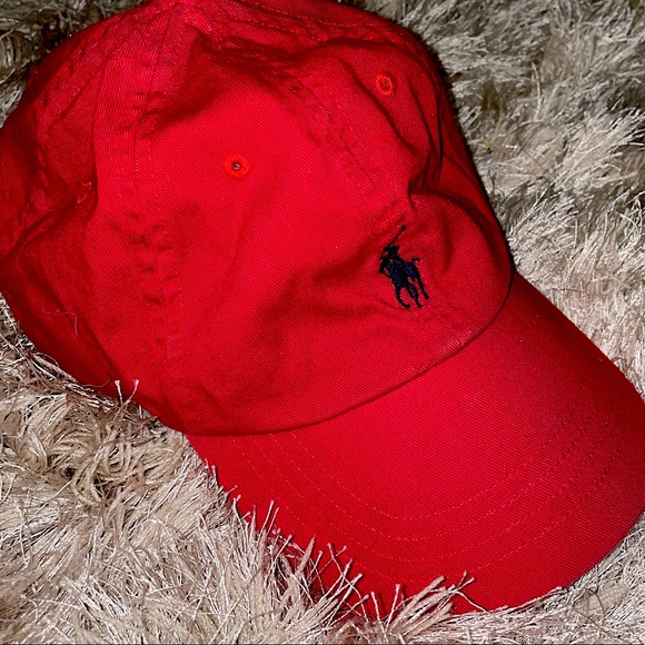 Red Polo By Ralph Lauren Strapback Hat 